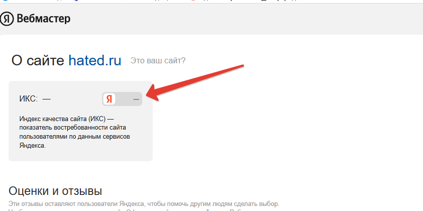 ИКС сайта в яндекс
